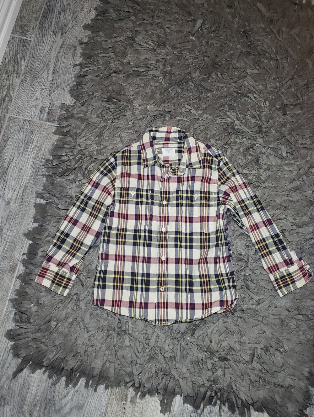 Crewcut Boys' 100% Cotton Flannel Button-down Shirt